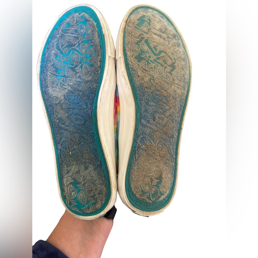 Blowfish Malibu Frayed Rainbow Colorful Slip On Sneakers Pastel Tie-Dyed  Size 7 - Picture 7 of 7